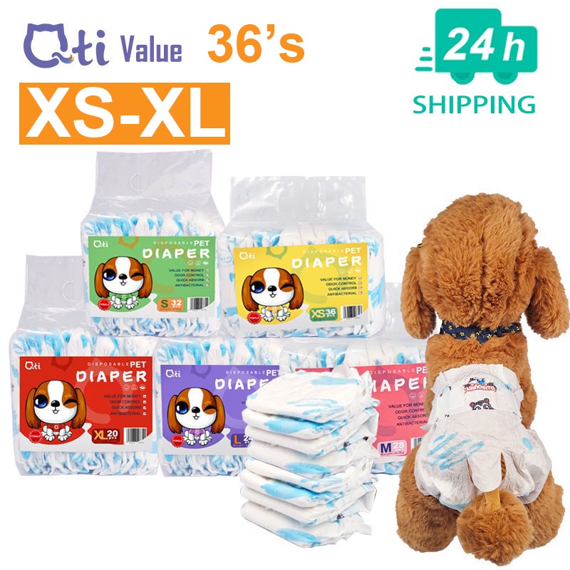 Japan Male Female Dog Diaper 36’s XXS XS S M L XL Puppies&Cats Diapers