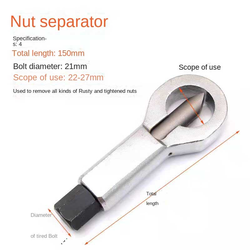 HeavyDuty Nuts Splitter Tools Set Nut Breaker Tool Durable Portable