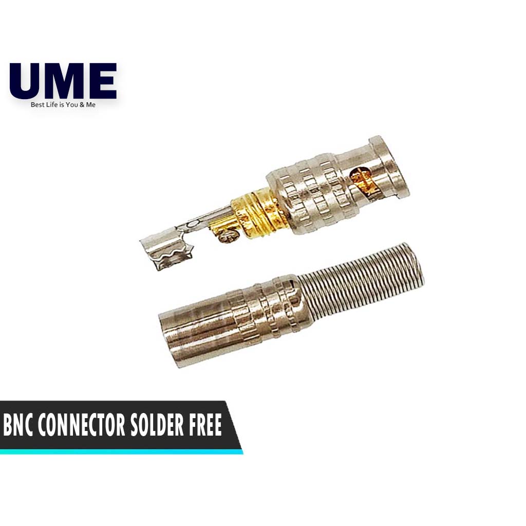 CCTV Camera connector BNC RG6 Coaxial adapter Male Connector Spring