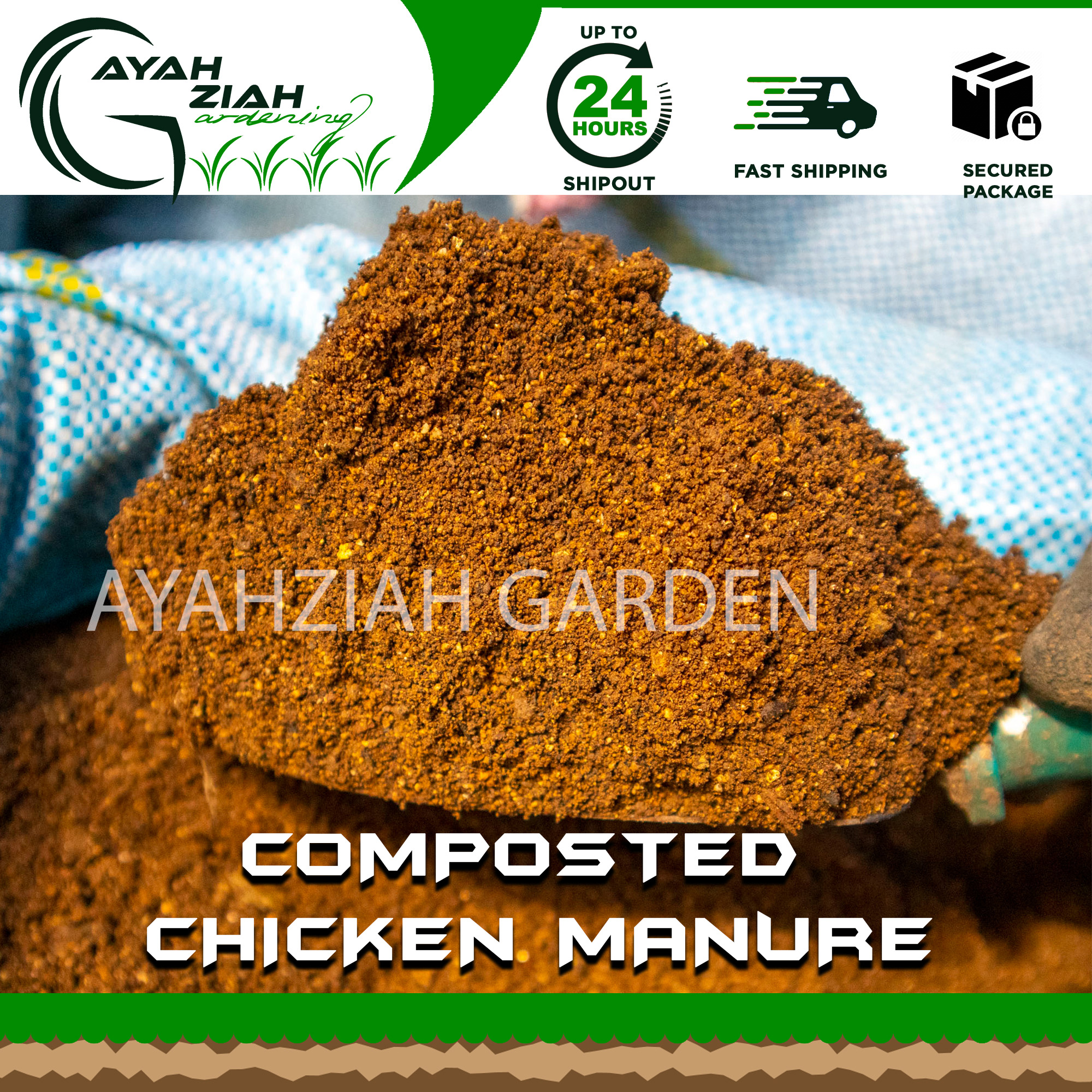 5KG, 10KG, 15KG, 20KG VERY COMPOSTED Dried Chicken Manure Fertilizer