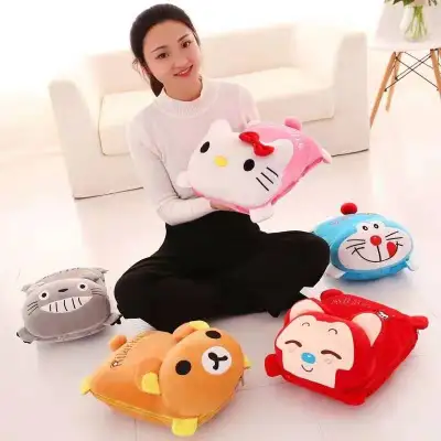 1pcs kids child New Stock Arrival 2in1 Character Pillow Blanket Random delivery air conditioning Blanket Cute cartoon