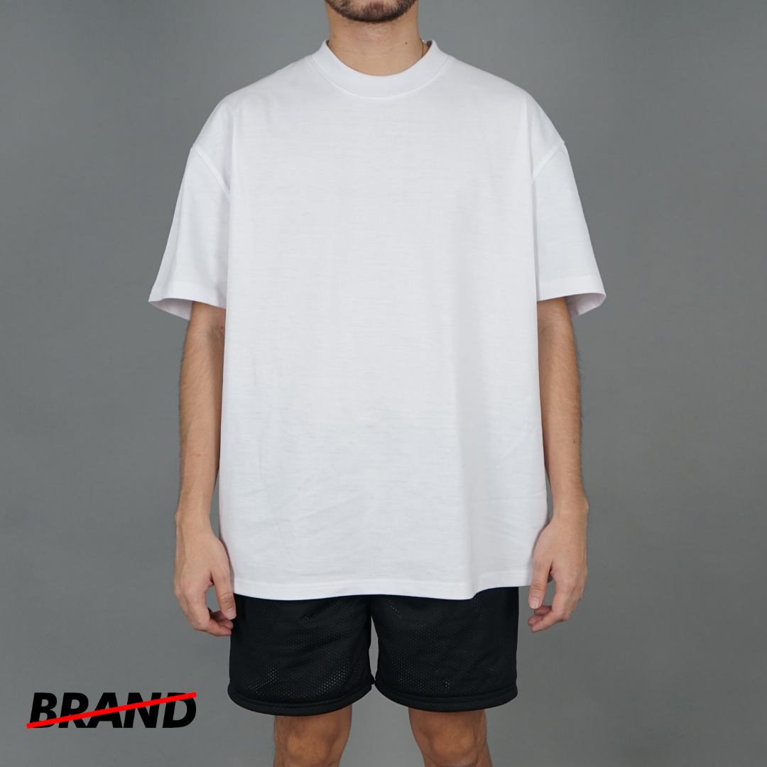 NoBrand Drop Shoulder Tee Quality Plain Heavy Weight Shirt Oversized shirt  Pro Club Inspired Tshirt