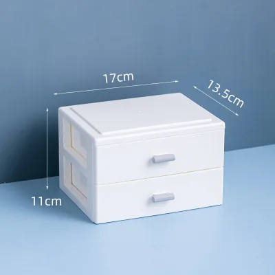 kokepope Desk Storage Box Stationary Jewelry Organizer Cosmetic Drawer Type Organizer