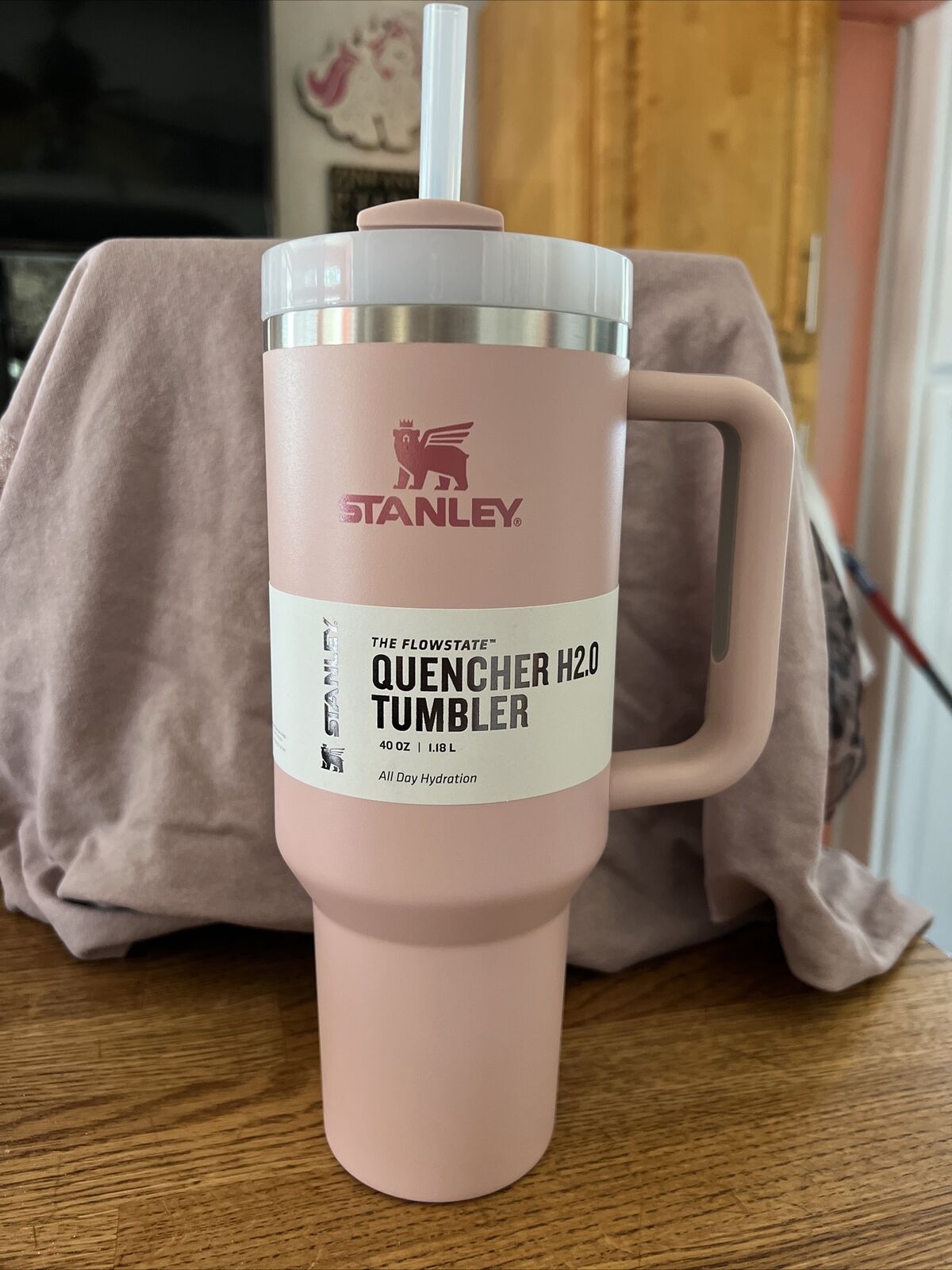 NWT! Stanley Adventure Quencher H2.0 Flowstate Tumbler 40 oz - Rose Quartz  Glow