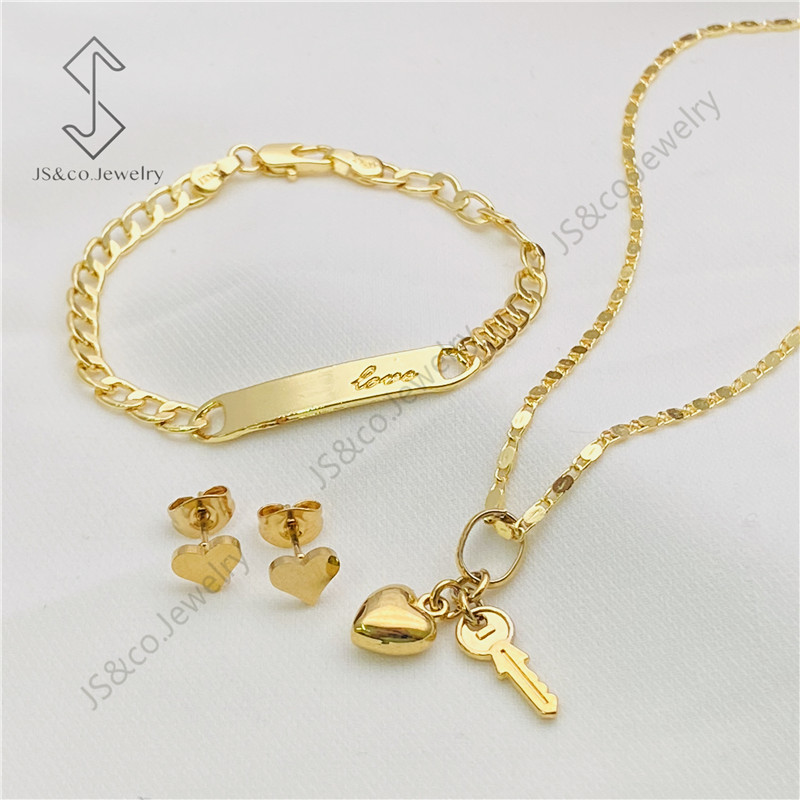 JS&CO jewelry 18K Bangkok Gold 3in1 Jewelry Set for Kids set-222 