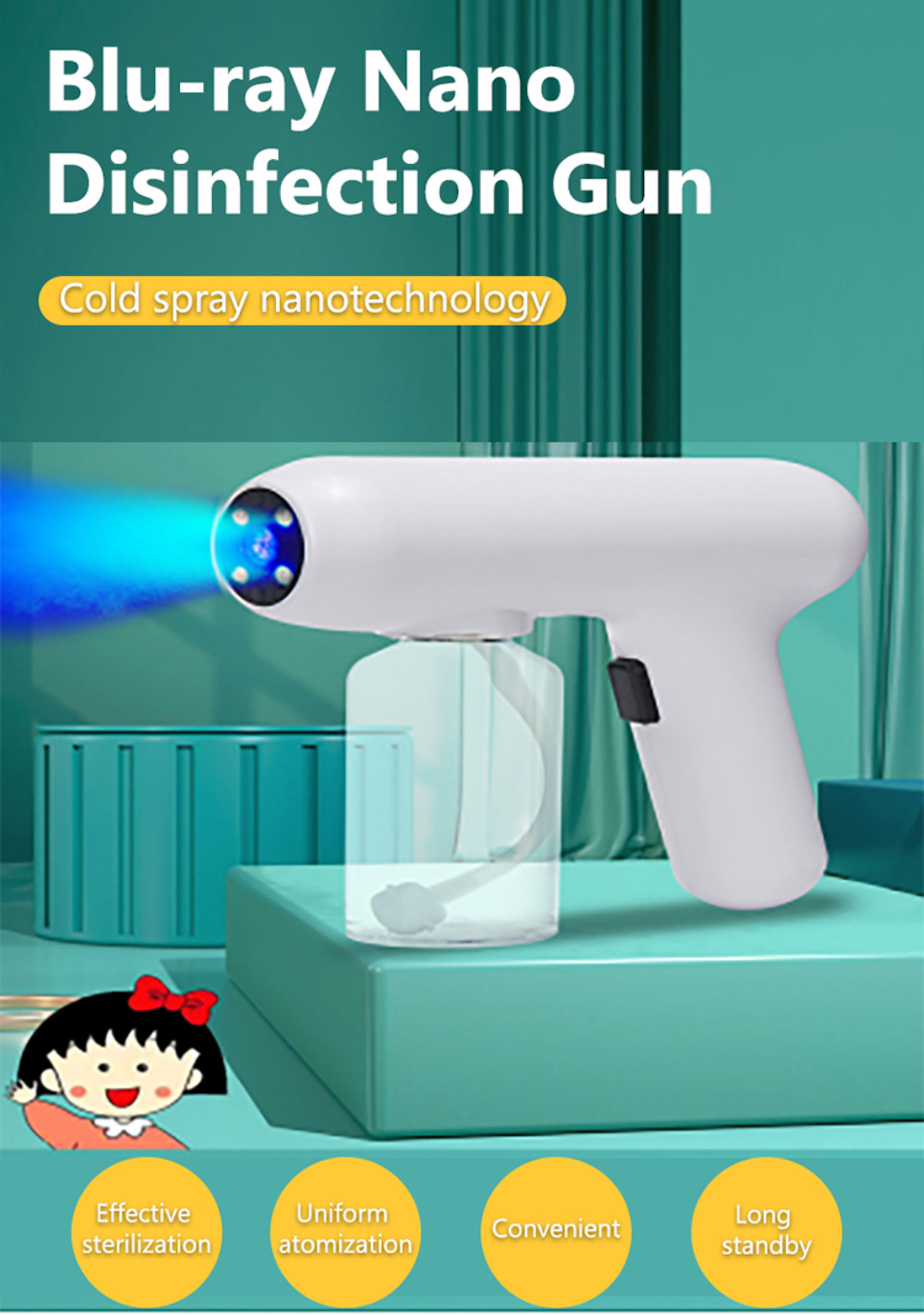 NEW 300ML wireless Disinfectant Spray Gun with Bluer Ray Lazada PH