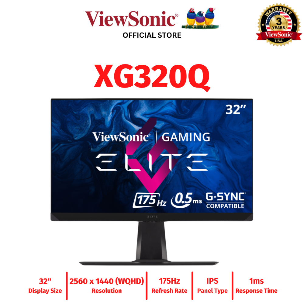 Viewsonic Elite XG320Q 32", WQHD IPS (2560x1440), GSync Compatible, AntiGlare Gaming Monitor