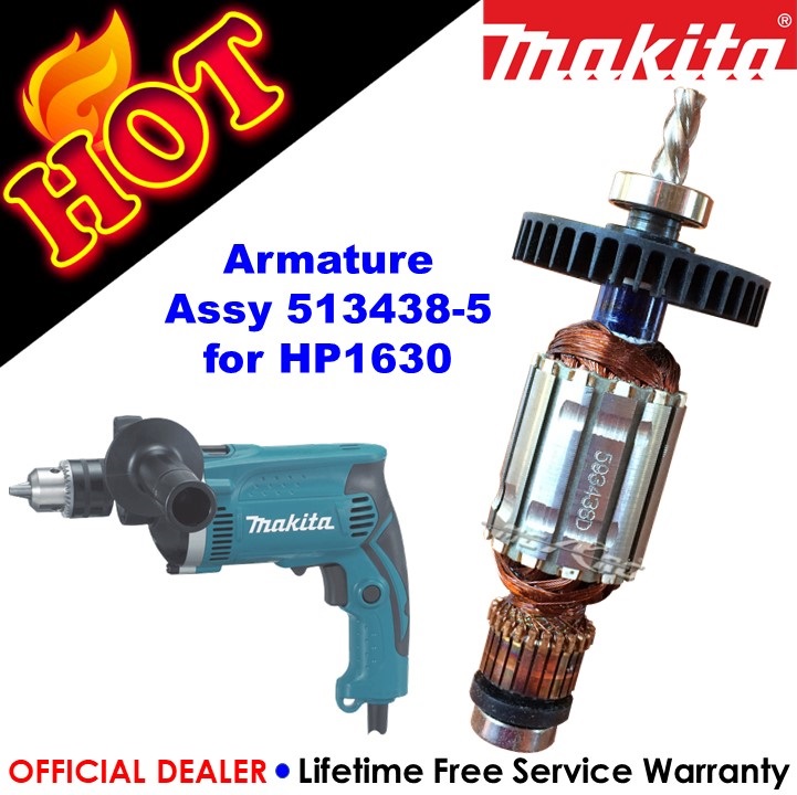 Makita Armature Assy 513438-5 for HP1630 ▻ Original | Authentic | MC ARC |  HD | MCARC ◅ | Lazada PH