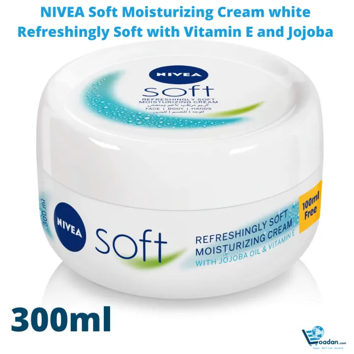 nivea soft moisturizing cream with jojoba oil and vitamin e