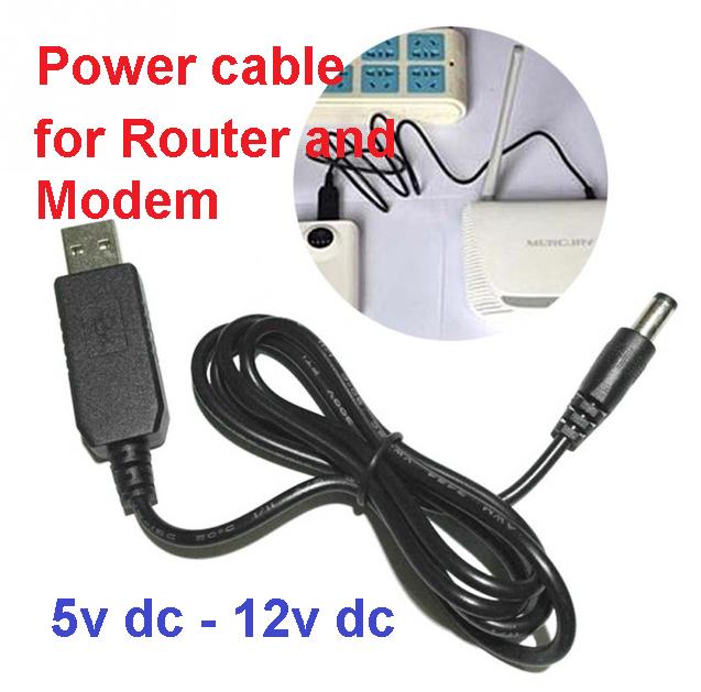 DC 5V-12V Boost Voltage Cable USB Converter Adapter Power Bank Router Cord n TD 