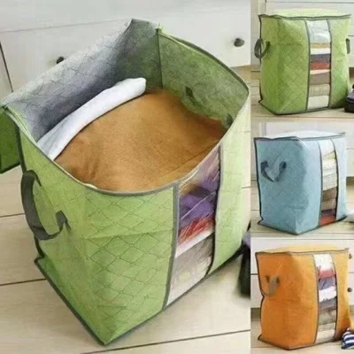 Foldable Non-Woven Clothes Pillow Blanket Closet Underbed Storage Bag Clothing Quilt Finishing Bag Storage Box