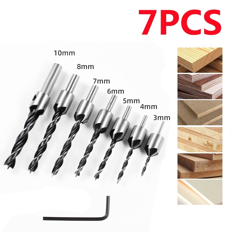 Casta 7Pcs Counter Sink Countersink Drill Bits Set for Wood Woodworking ...