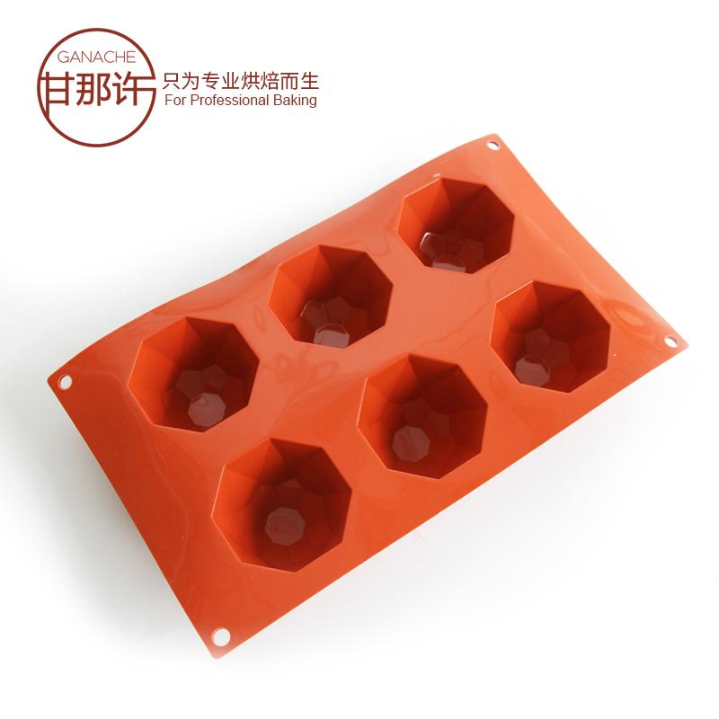 Gan Đó Xu Ý Silikomart SF049 6 THẬM CHÍ Kim Cương Silicone Khuôn Khuôn Bánh Bánh Mousse Khuôn