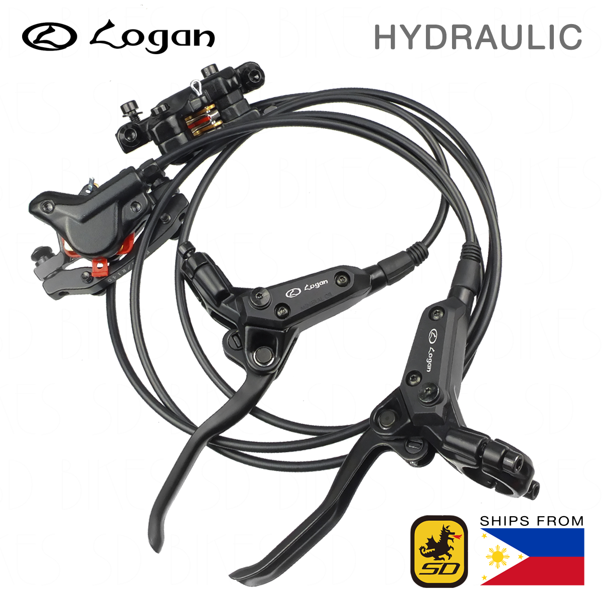E-Bike Hydraulic Disc Brake Set | Left Rear/Right Front Brake Lever With Power Cut-off Cable