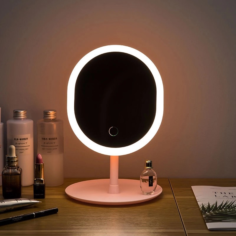 Ringlight Smart Led Touch Screen Makeup, Portable Makeup Mirror With Lights