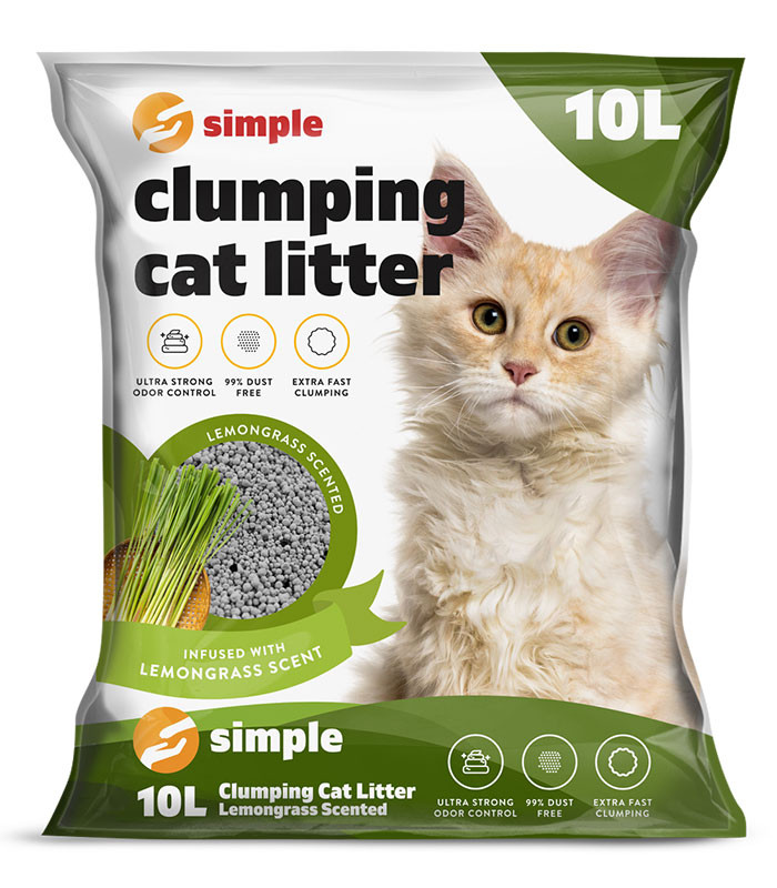 Simple Pets Lemongrass Clumping Cat Litter 10L (8kg) Lazada PH