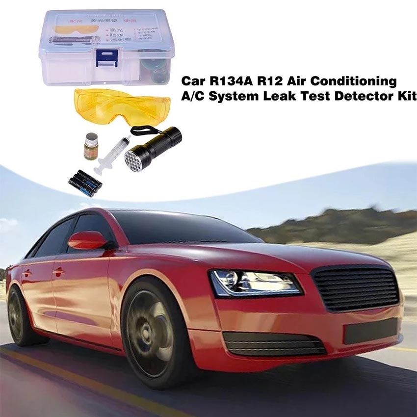 Auto Aircon Leak UV Flashlight Refrigerant Leak AC Leak Test Kit Dye