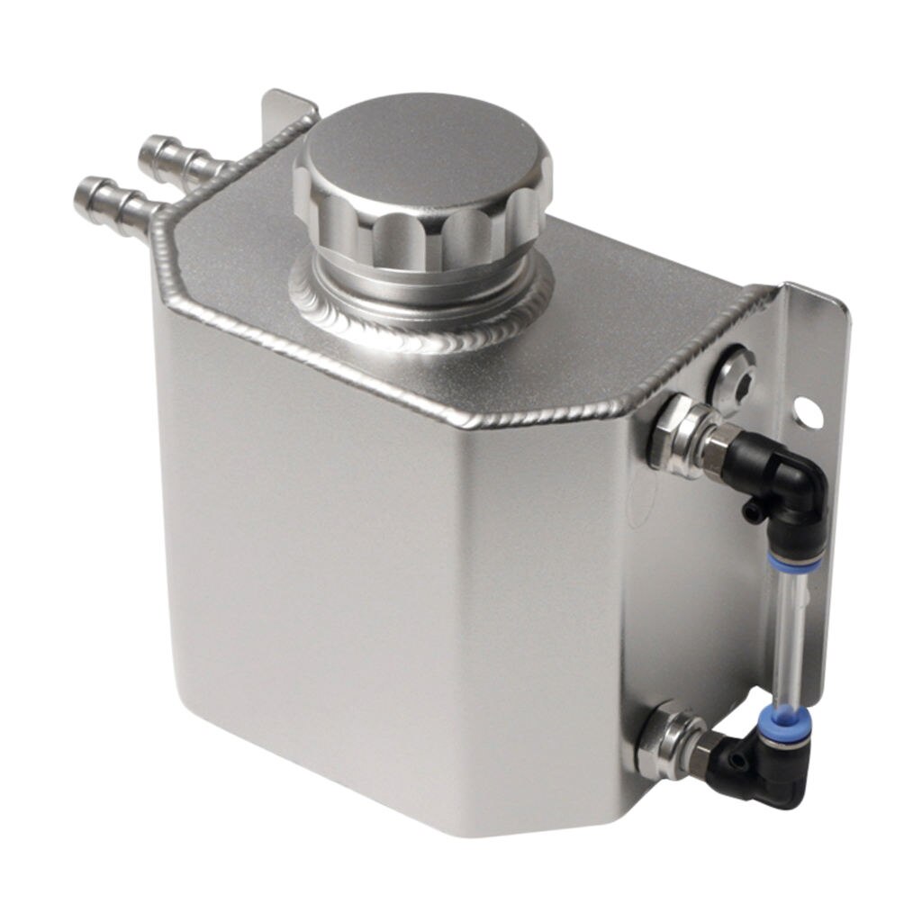 Aluminum Square Engine Oil Catch Can Tank Reservoir Breather Fuel Tanks