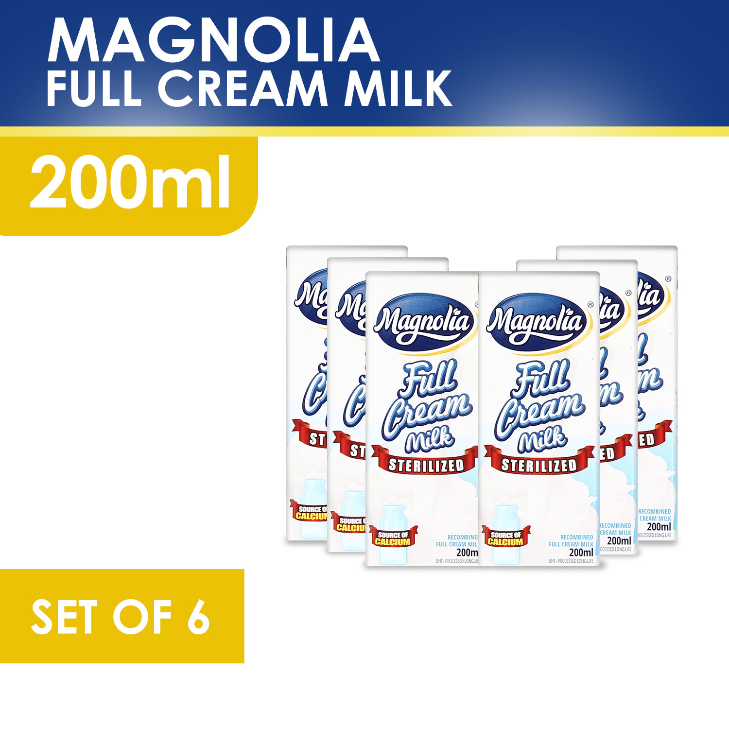 Magnolia Full Cream Milk (200ml) Set of 6 Lazada PH