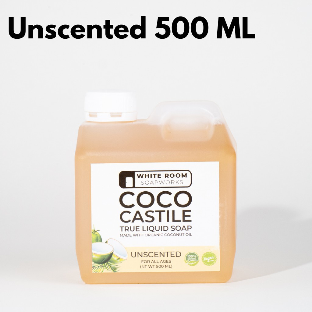 shower gel WRS All Natural Coco Castile Liquid Soap Unscented Natural Soap (1 liter and 500 ml