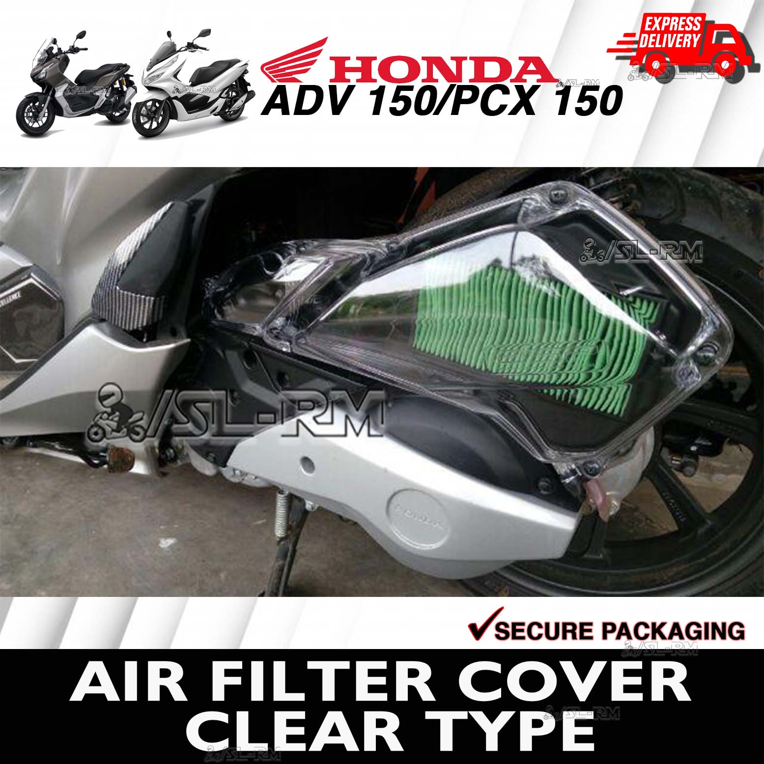 Honda ADV 150 PCX 150 Air filter Cover Box *Makapal Clear type Plug and  play | Lazada PH