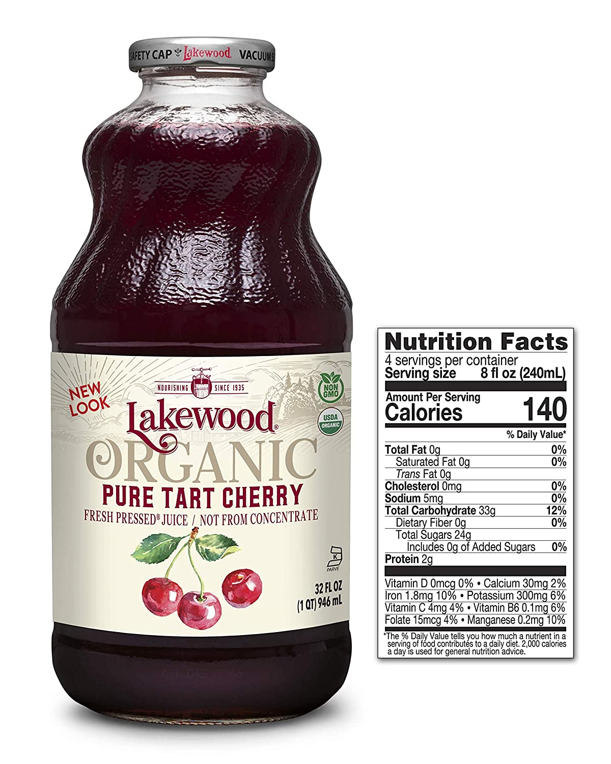 Lakewood Organic Pure Tart Cherry 946ml | Helps post-workout recovery ...