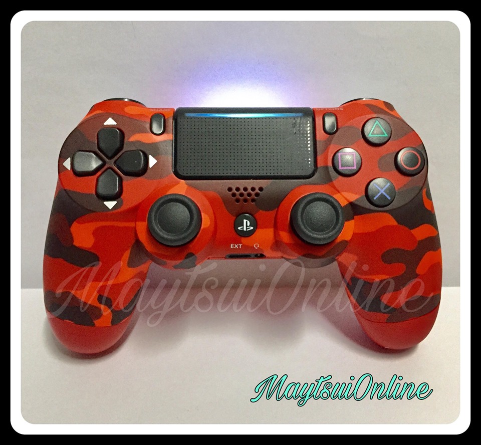 Dual Shock 4 Wireless Controller For PlayStation 4 V2 Camouflage Red