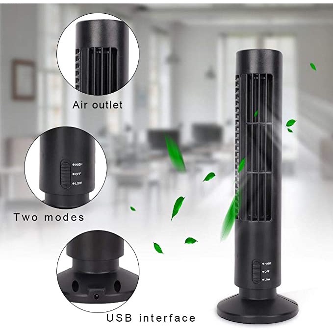 2 Speed USB Tower Fan Bladeless Fan Lazada PH