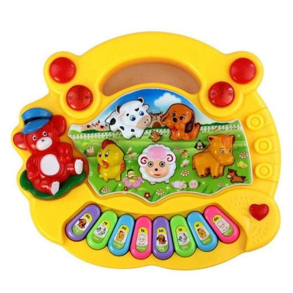 Early Education 1 Year Olds Baby Toy Animal Farm Piano Music Developmental Toys Baby Musical Instrument for Children & Kids Boys and Girls