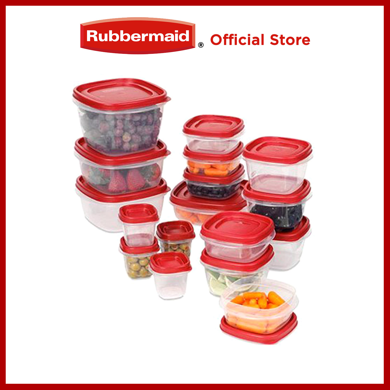 Rubbermaid 34pc Plastic Food Storage Container Set