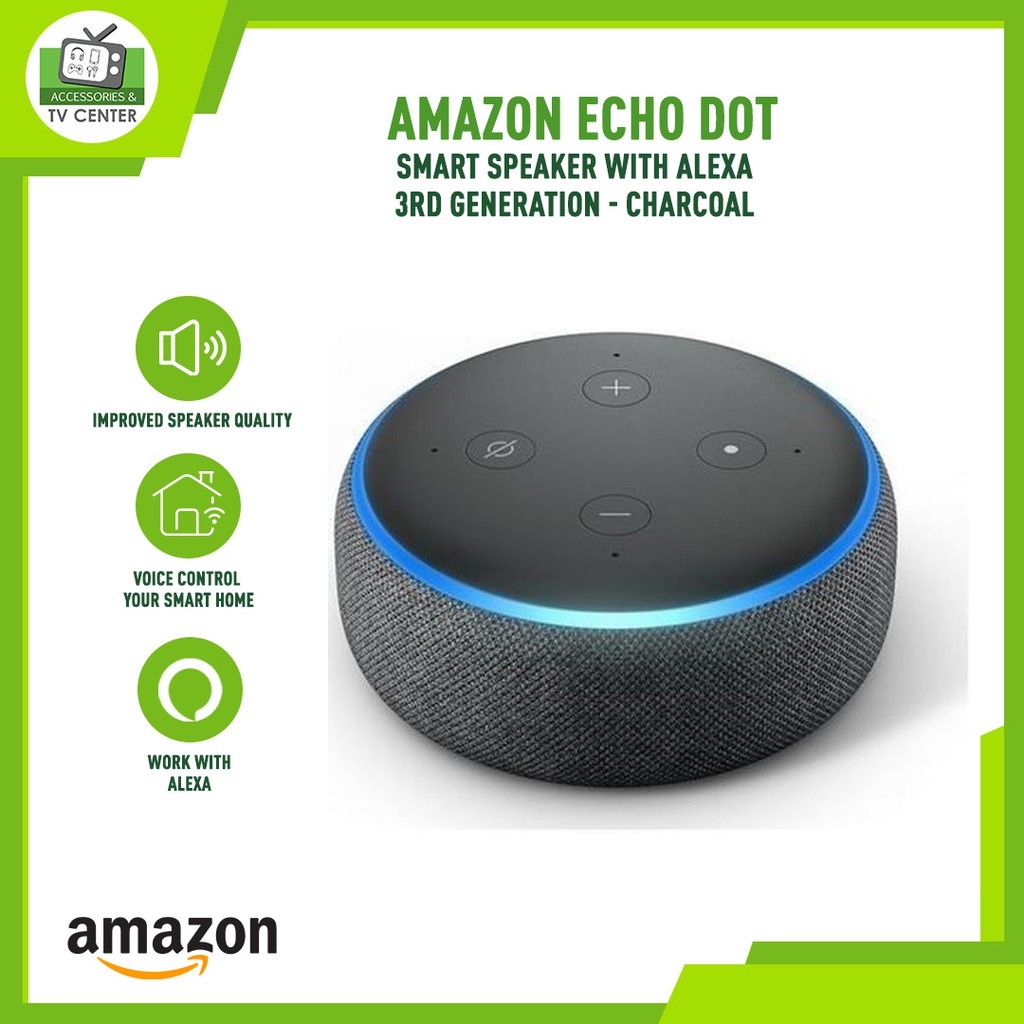 All-new Amazon Echo Dot 3rd Gen Smart Speaker with Alexa Sandstone Fabric Wifi 