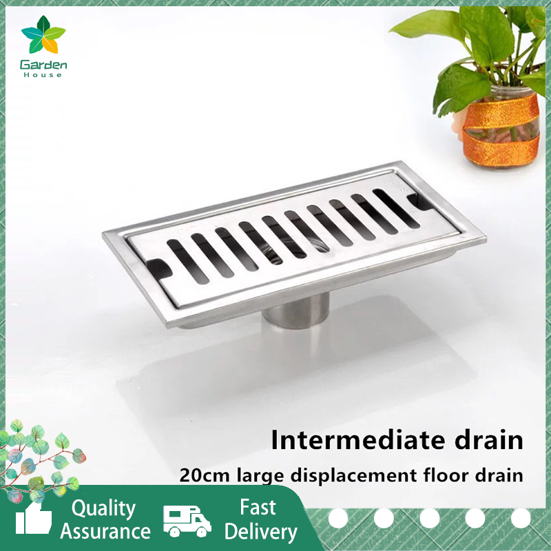 304 Stainless Steel Rectangular 4-24 Inches Floor Drain Strainer ...