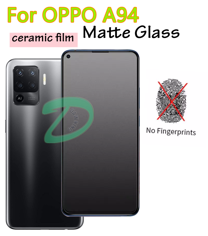 For OPPO A94 Full Cover Matte Screen Protector Full Tempered Glass