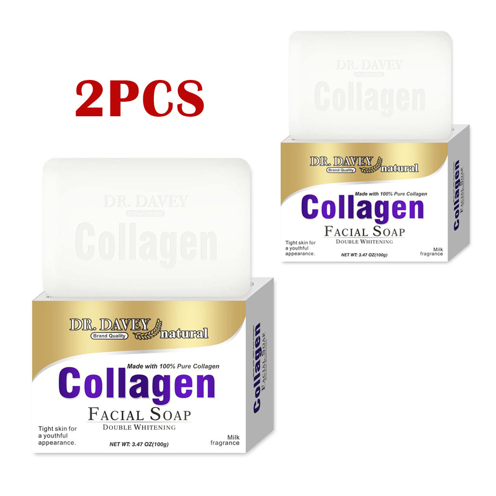 Natural Collagen Facial Soap 100g Double Whitening Skin Firming and