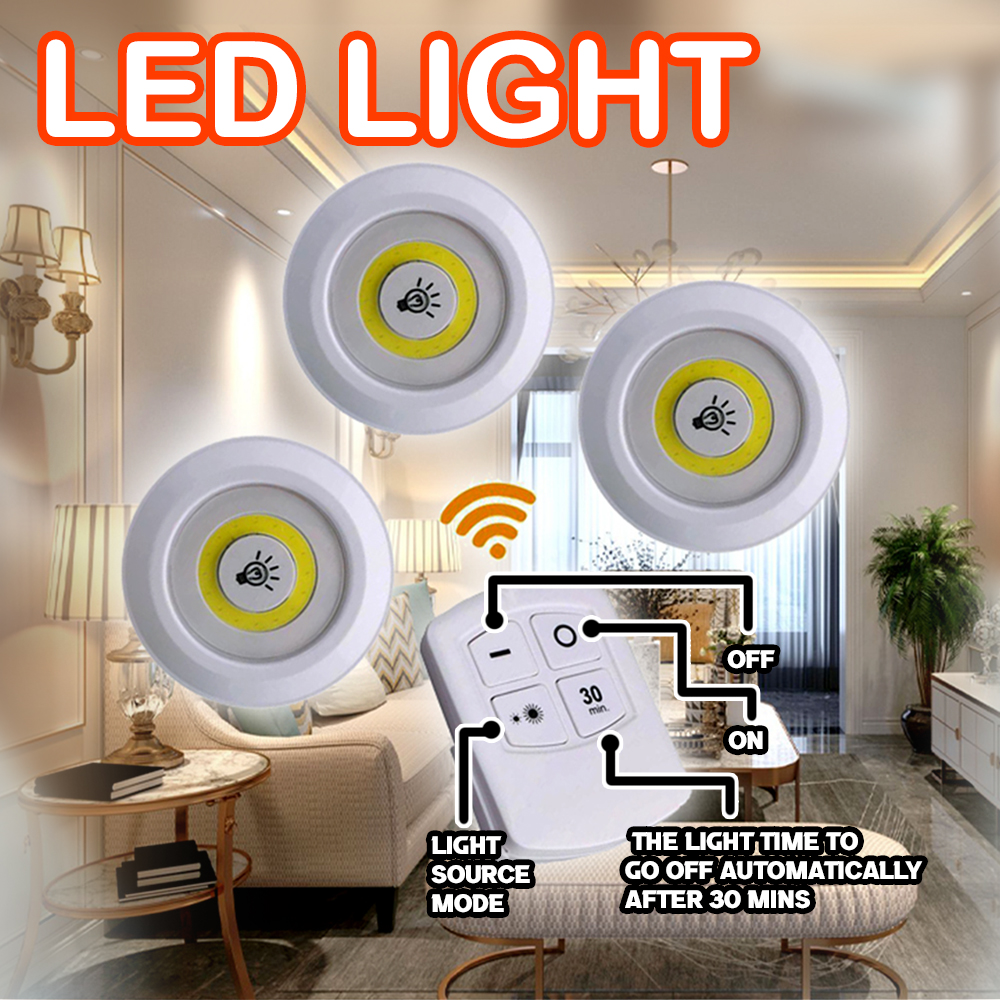 100 VERY USEFUL BATTERY OPERATED 3 Pieces LED Light with Remote