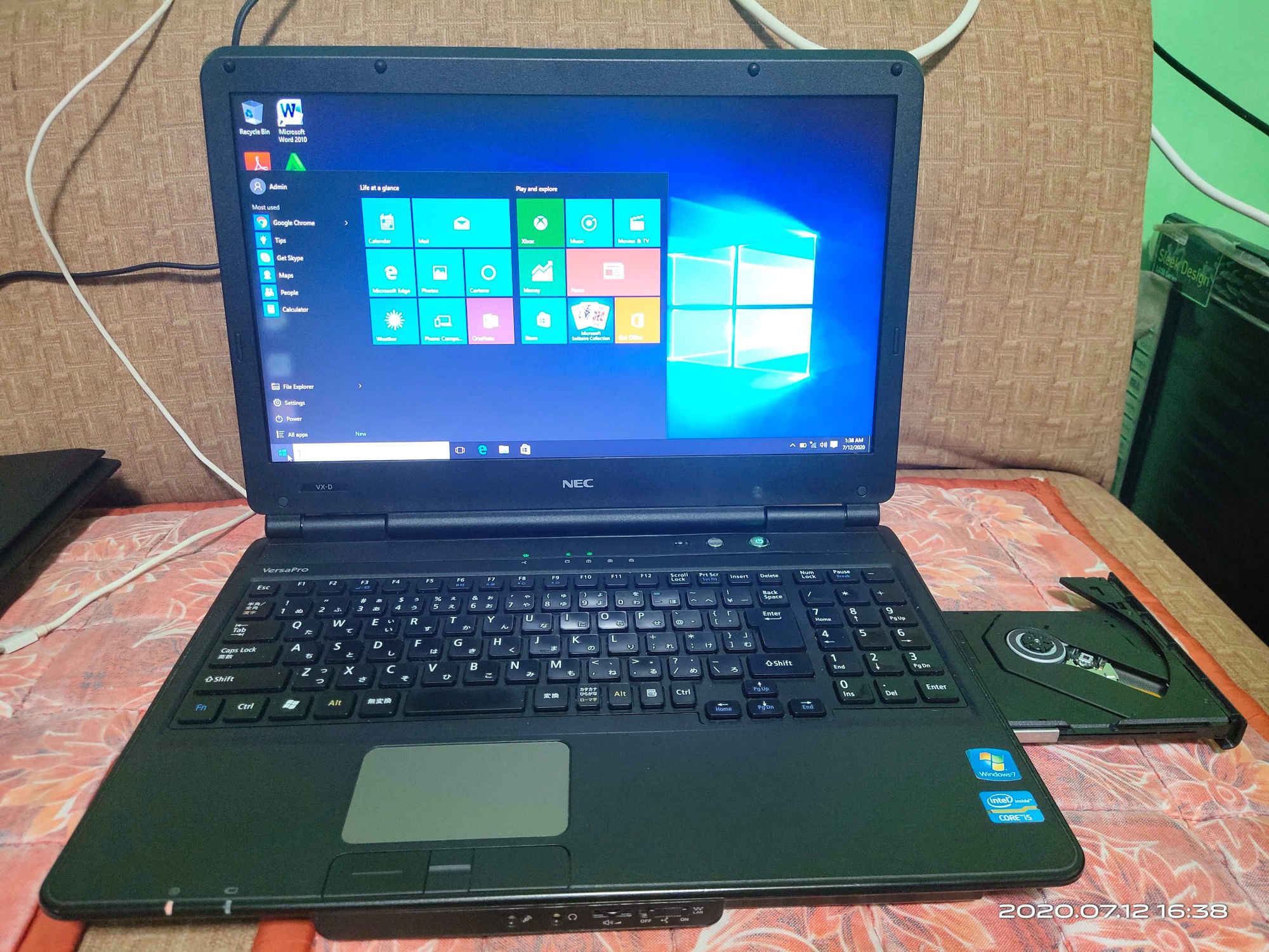 Nec Versapro Vx C Laptop Intel Core I5 2nd Generation 4gb Ram 250hdd Windows 10 Activated 15 6inch Hd Graphics 3000 Vga Hdmi Headset Port Lan Port 5 Usb Port 2 0 Airplane Mode