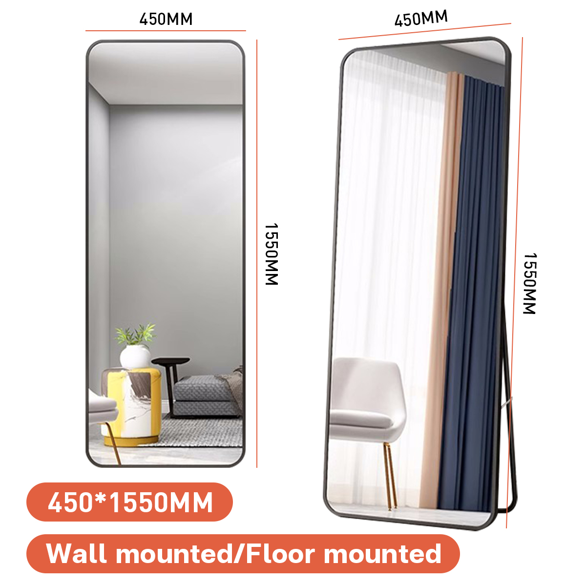 mirror 155*45cm mirror for wall mirror makeup mirror full body mirror stand whole body wall