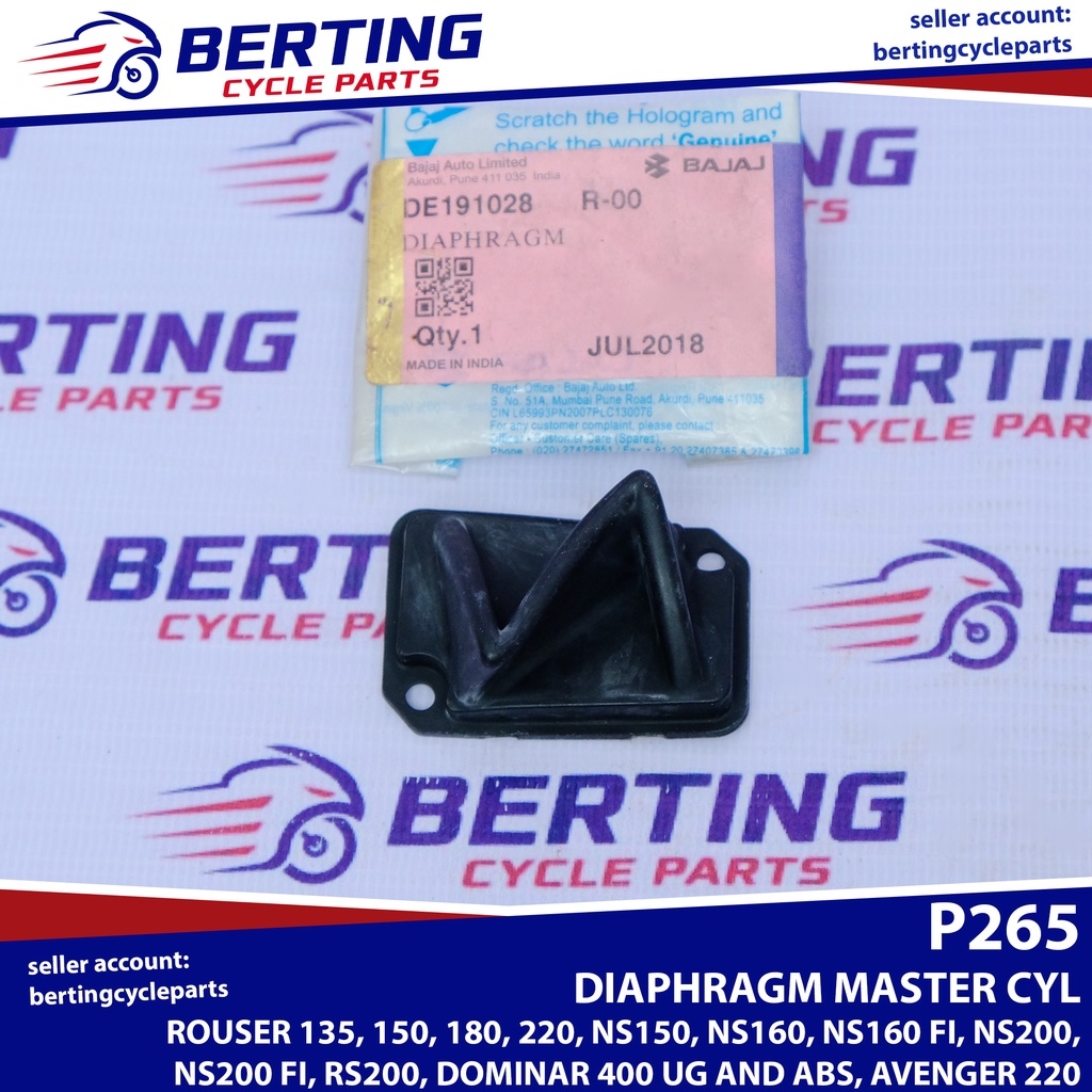 DIAPHRAGM MASTER CYLINDER Rouser 135 NS150 NS160 180 220 NS200 200NS