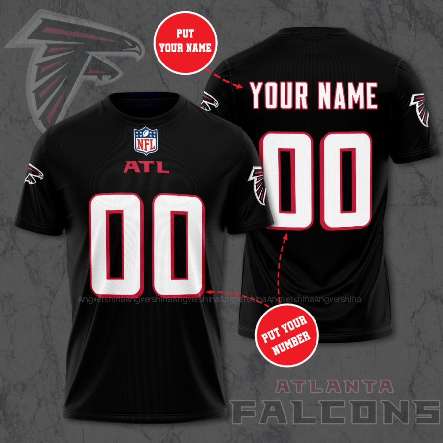 Personalised Shirt, Custom Shirt, Atlanta Falcons Shirt, Atlanta