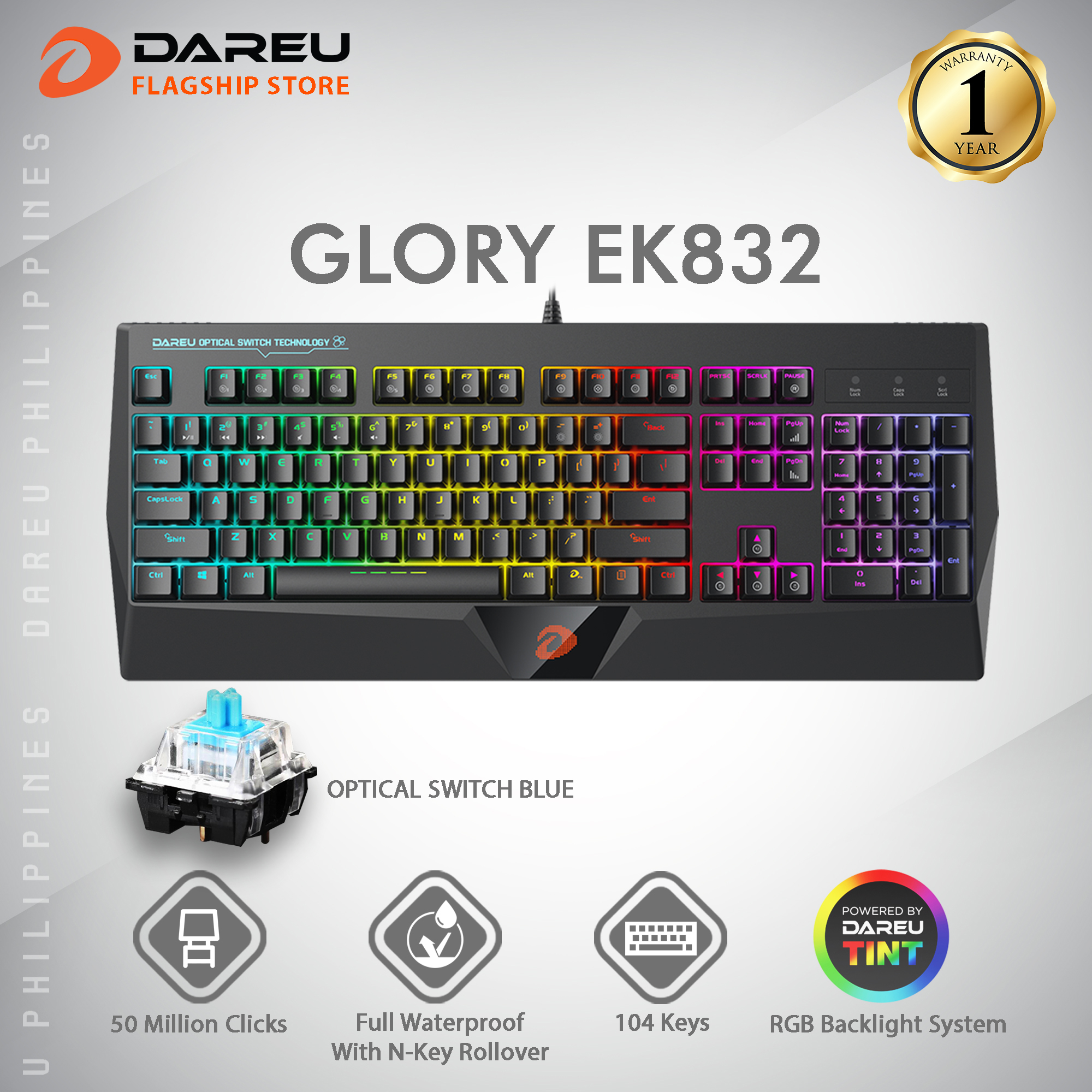 Dareu EK832 Mechanical Gaming Keyboard | Lazada PH