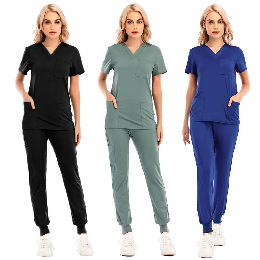 2PC Nurse Uniform White Women a Set Doctor Nurse Uniform Set White ...