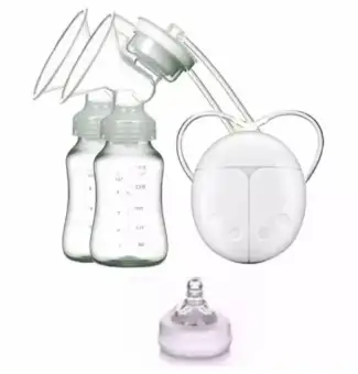 Breast Pump with 2 Baby Bottles 