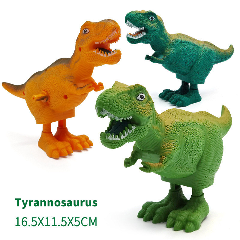【COD】Kids Spring&Windup Clockwork Dinosaurs Toy Mini Dino