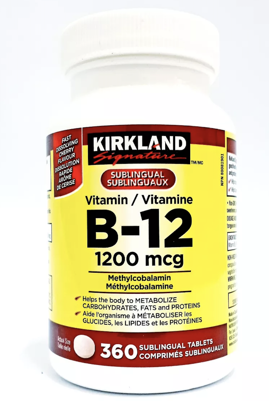 Kirkland Sublingual Vitamin B12 1200 mg 360 Tablets Lazada PH