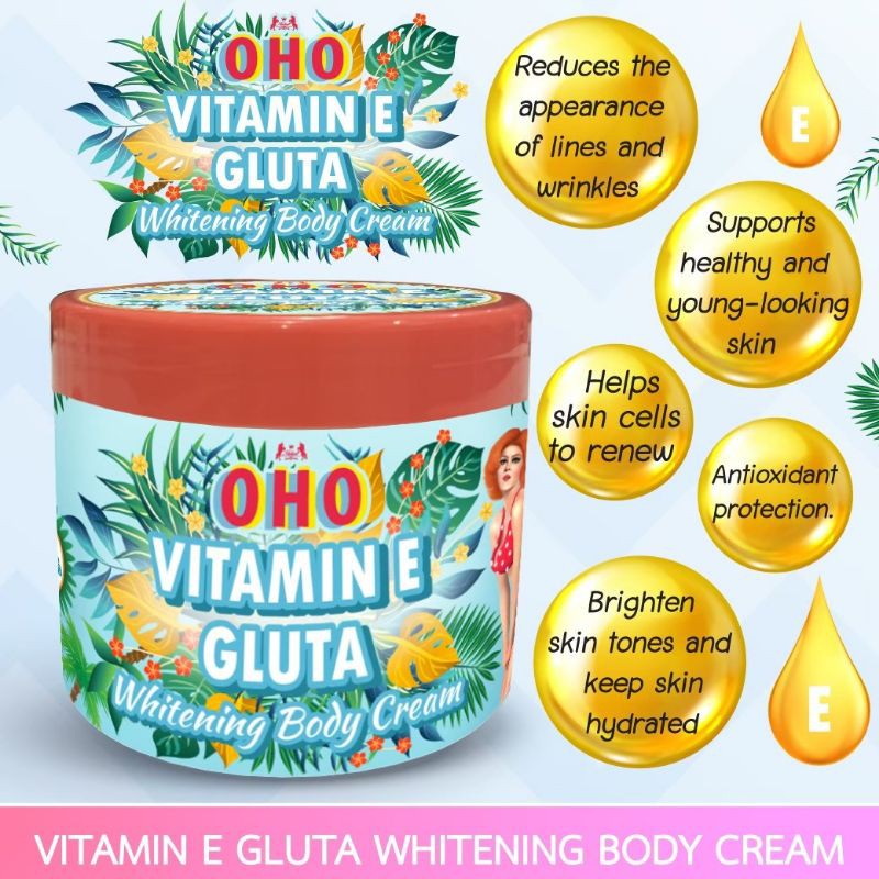Oho Gluta Vitamin E Body Cream Lazada PH
