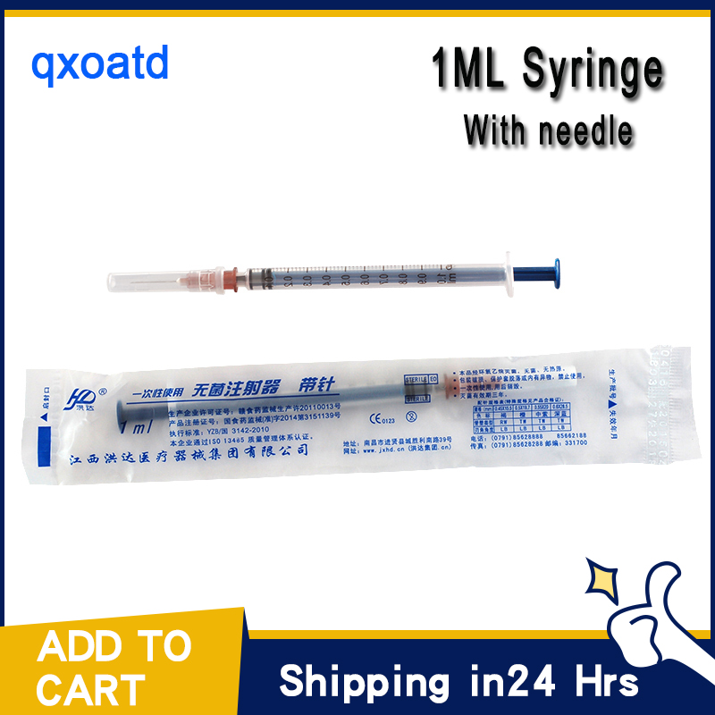 1ML injection device with 25G 3/5inch Needles Disposable Sterile