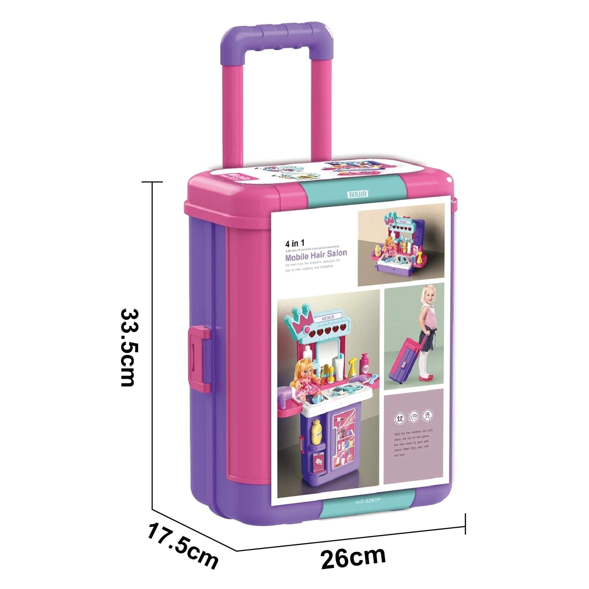 in Mobile Hair Salon Table Trolley Case 31PCS with lights and