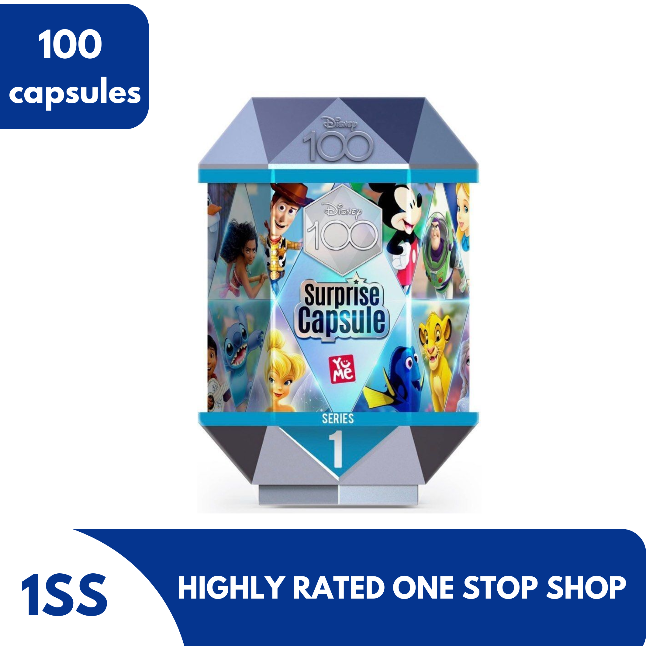 1 PC Disney 100th Surprise Figure in Capsule Series 1 in PDQ- SHIP