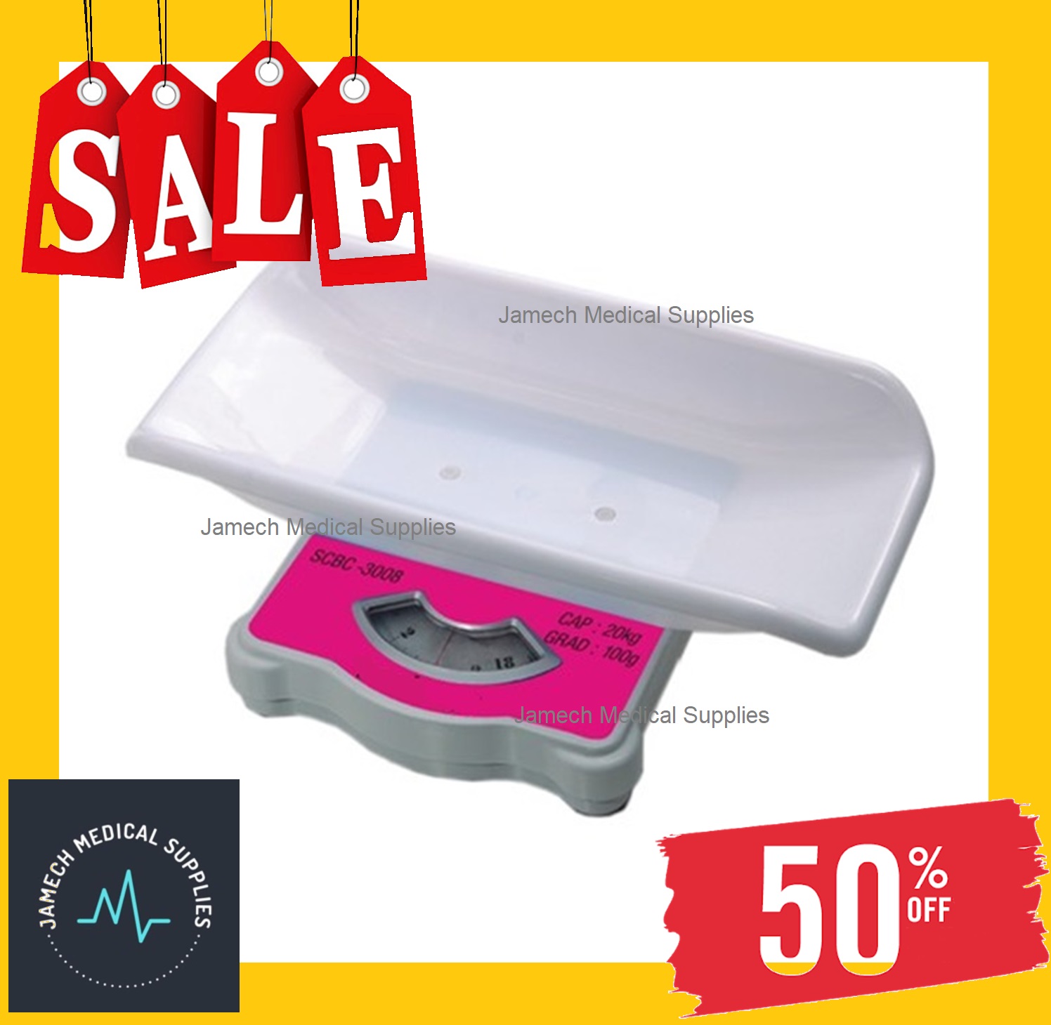 Mechanical Infant Baby Weighing Scale with Tray 20kg Capacity