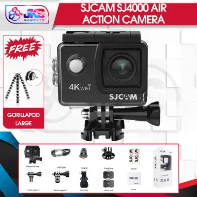 SJCAM SJ4000 AIR Action Camera Full HD 4K WIFI Sport DV 2.0 Inch Screen (Black) FREE Gorillapod Large